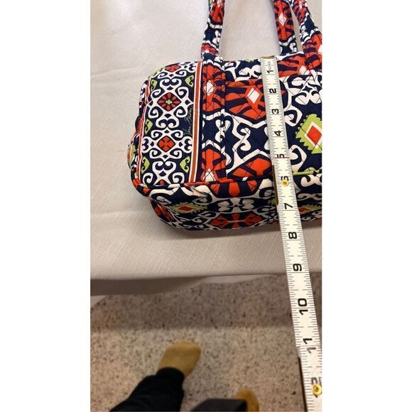 Vera Bradley Women's Purse Sun Valley Tote Shoulder Bag Purse Orange Cotton - Picture 8 of 12